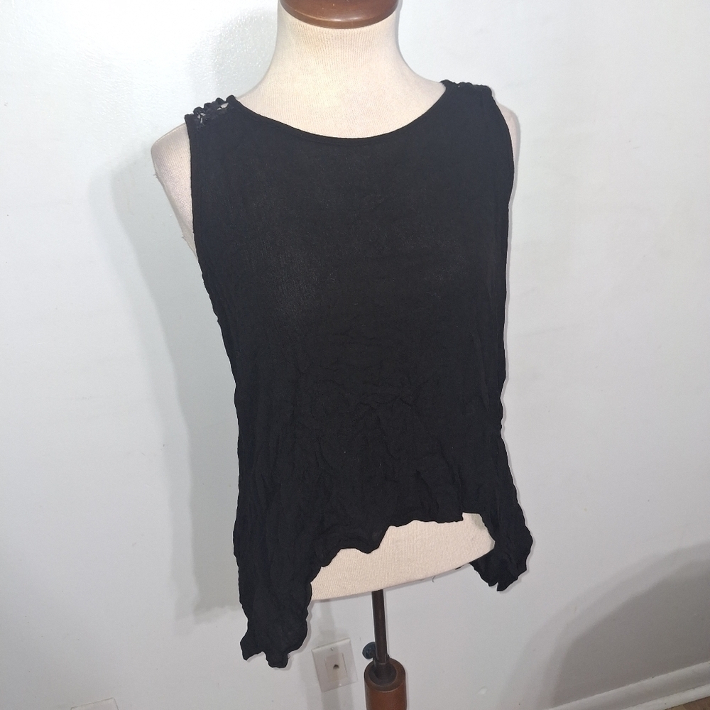 Stylish Black Tank Top- W Sz Large